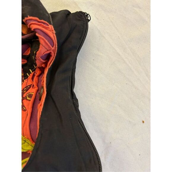 Mini boho zipper bag 10x10 colorful cloth crossbody bag tote - Picture 8 of 8